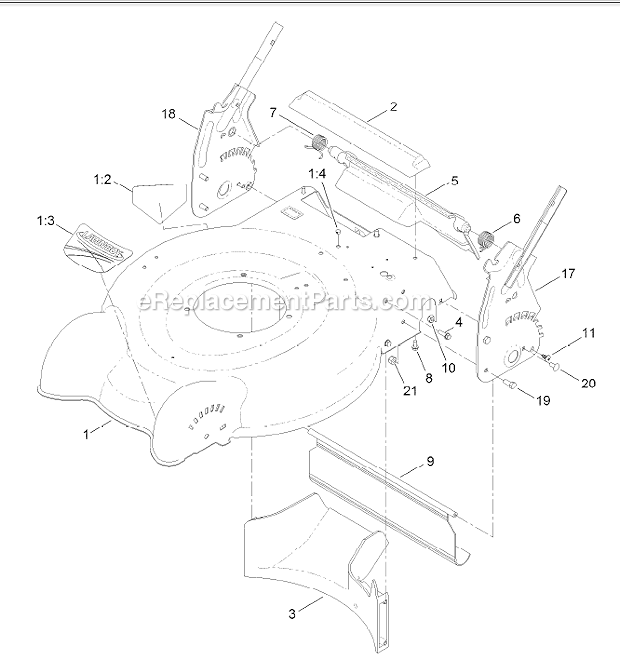 Lawn Boy 10604 (312000001-312999999)(2012) 20In Mulching/Rear Bagging Lawn Mower Housing Assembly Diagram