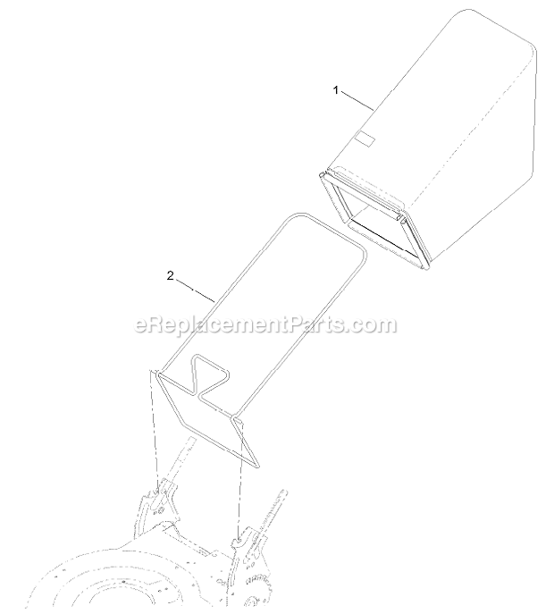 Lawn Boy 10604 (312000001-312999999)(2012) 20In Mulching/Rear Bagging Lawn Mower Rear Bag Assembly Diagram