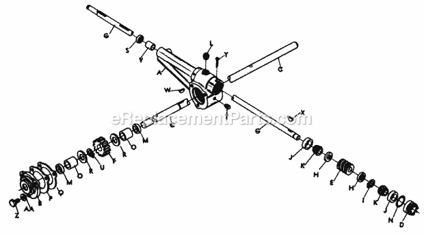 Lawn Boy 2680B (400000001-499999999)(1974) 826 Snowblower Gear Case Assembly Diagram