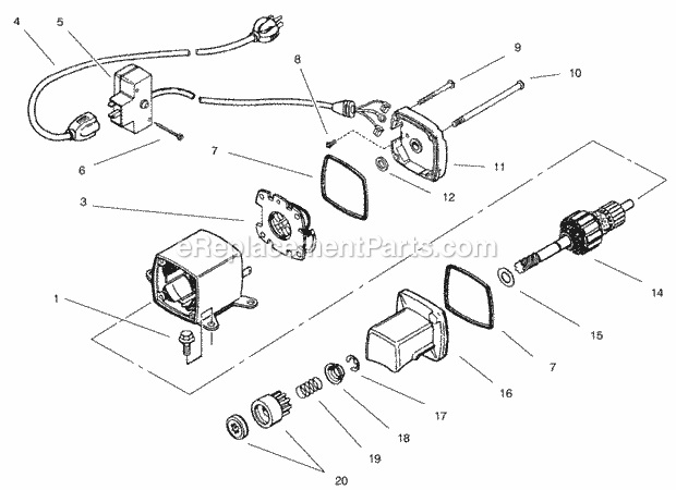 Lawn Boy 28230 (200000001-200999999)(2000) 522R Snowblower Starter Motor Diagram