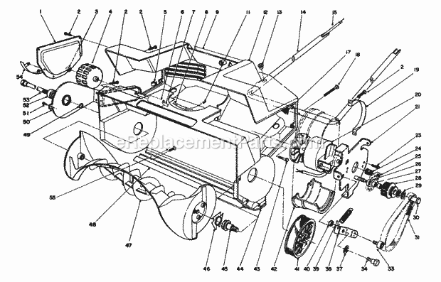 Lawn Boy 38025 (3900001-3999999)(1993) 1800 Power Curve Snowblower Housing & Rotor Assembly Diagram