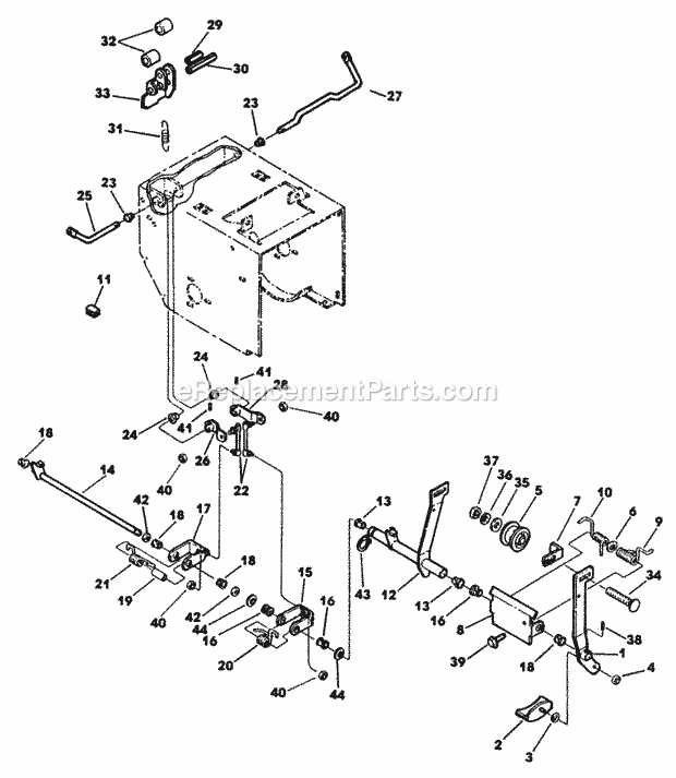 Lawn Boy 55384A (J00000001-J99999999)(1990) St1032 Snowblower Primary Drive And Clutch Assembly Diagram