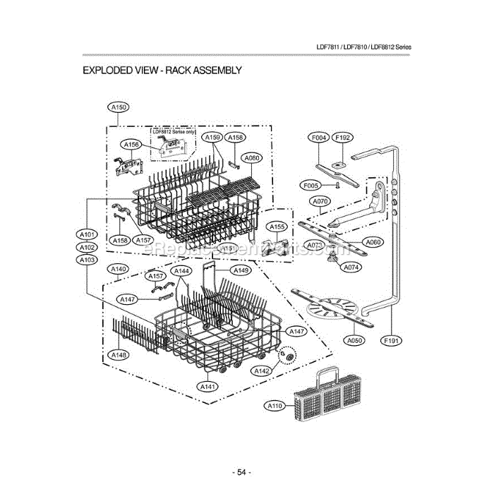 LG LDF7810WW (ABWEEUS) Dishwasher Section (3) Diagram