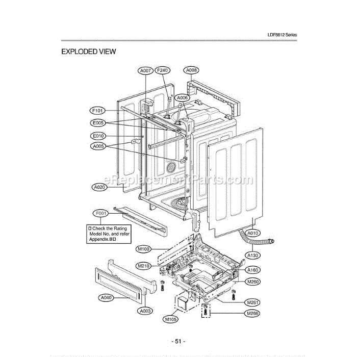 LG LDF8812ST (ASTEEUS) Dishwasher Section (3) Diagram