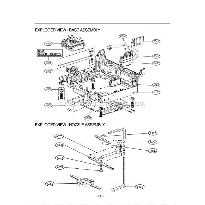 LG LDF9810ST (ASTEEUS) Dishwasher Section (2) Diagram