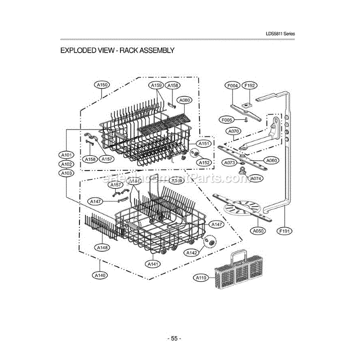 LG LDS5811BB (ABPEEUS) Dishwasher Section (3) Diagram