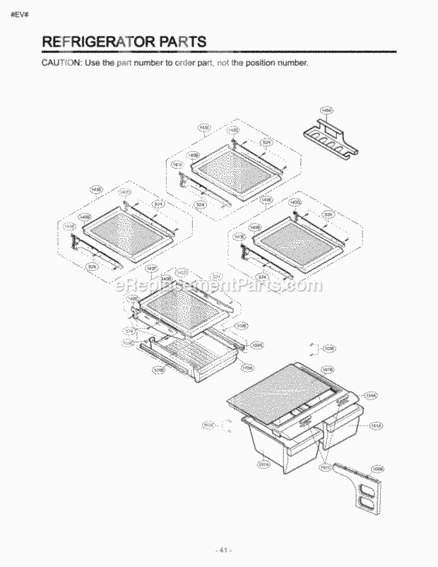 LG LFC20760ST Bottom Freezer Bottom-Mount Refrigerator Refrigerator Parts Diagram