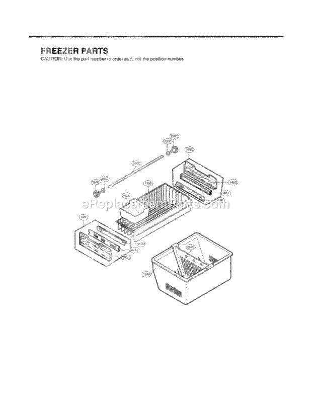 LG LFC25760SB Bottom Freezer Refrigerator Freezer Parts Diagram