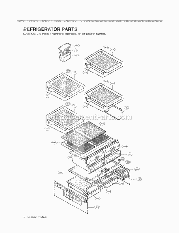 LG LFC25760SB Bottom Freezer Refrigerator Refrigerator Parts Diagram