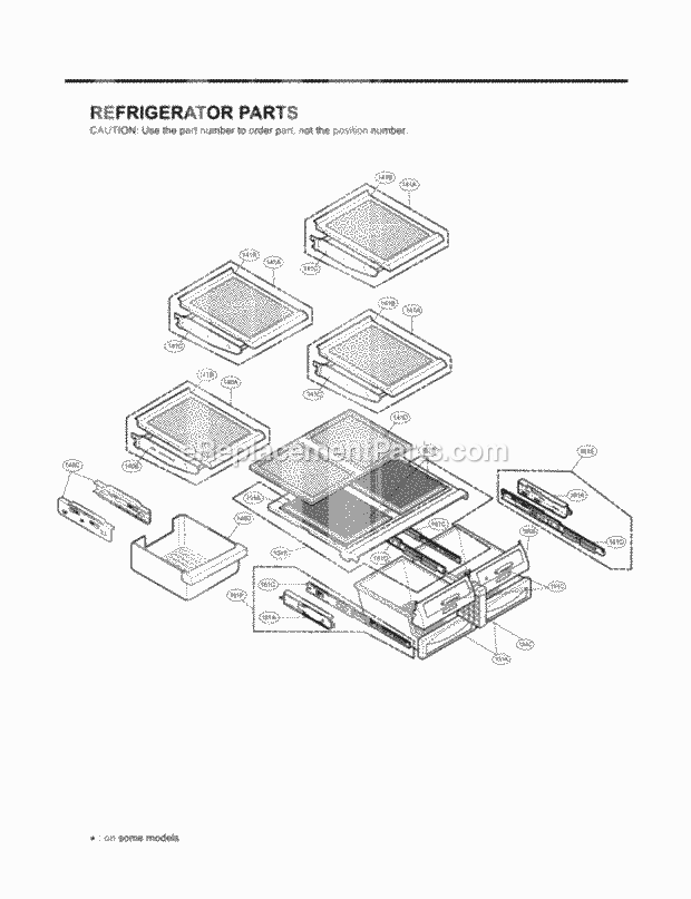 LG LFX21960ST Bottom Freezer Refrigerator Refrigerator Parts Diagram