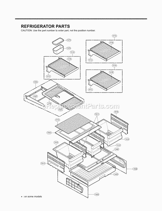 LG LMX21981ST Bottom Freezer Bottom-Mount Refrigerator Refrigerator Parts Diagram