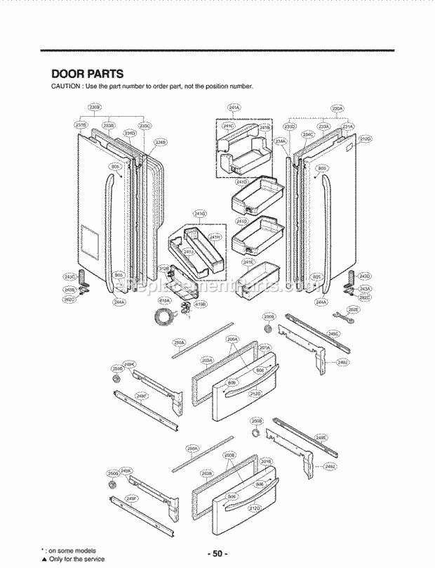 LG LMX25981ST (GR-L25AUSJH) Bottom Freezer Bottom-Mount Refrigerator Page I Diagram