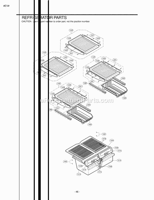 LG LRBC22544SB Bottom Freezer Refrigerator Refrigerator Parts Diagram