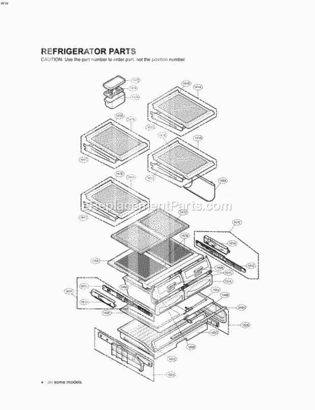 LG LRFD21855ST Bottom Freezer Refrigerator Refrigerator Parts Diagram