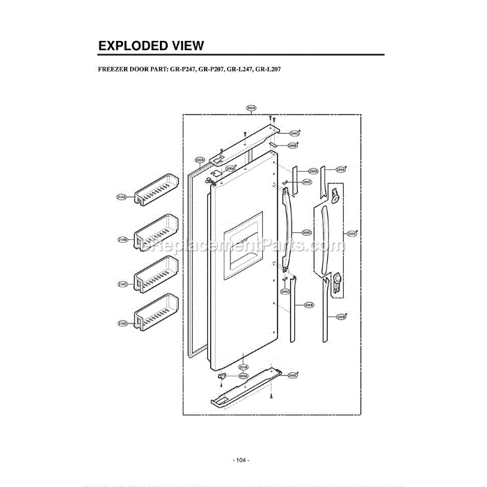 LG LRSPC2031BS (ABICLGA) Refrigerator Section (2) Diagram