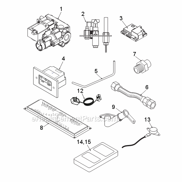 Majestic 400BBV (B-Vent Series) Natural Vent Gas Fireplace Natural Gas 400Bbvn And Propane 400Bbvp Signature Command System Diagram