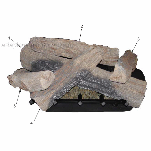 Majestic PFLDVNS/PS Direct Vent Gas Fireplace Pfldvns/Ps Logs Diagram