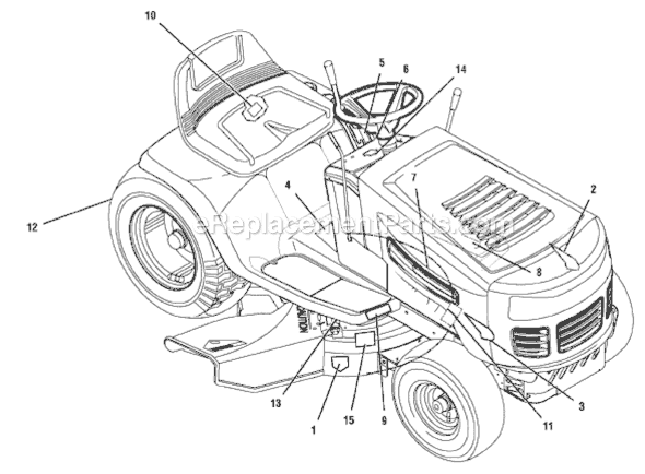 Murray 405627x51A Lawn Tractor Page B Diagram