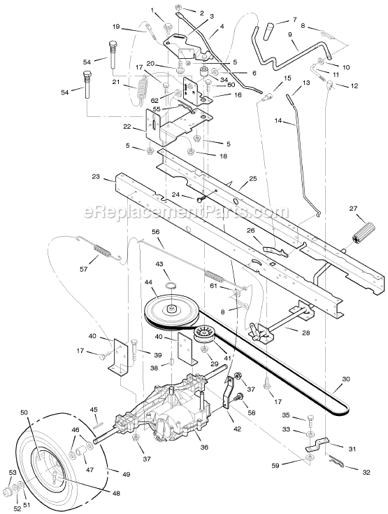 Murray 425001x8D 42" Lawn Tractor Page D Diagram