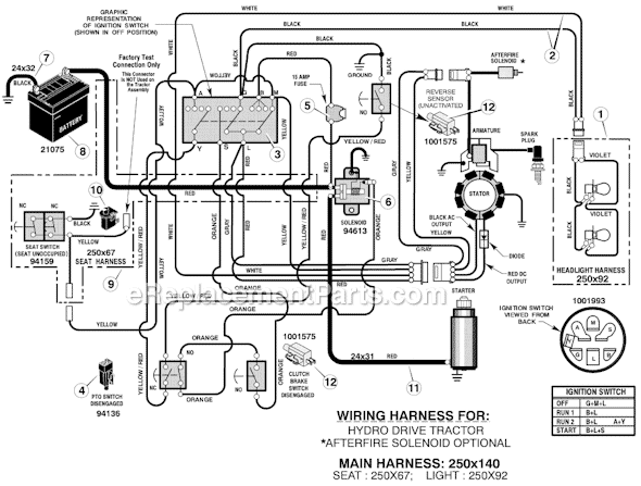 Murray 425600x48A 42" Lawn Tractor Page C Diagram