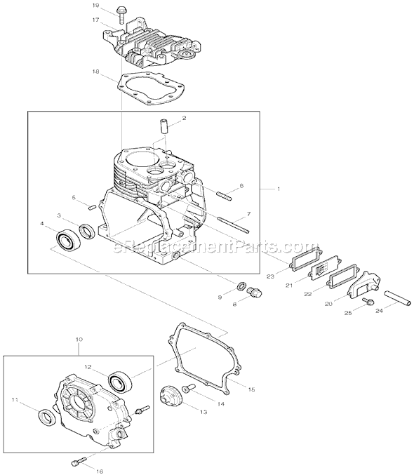 Makita EW300R Water Pump Page H Diagram