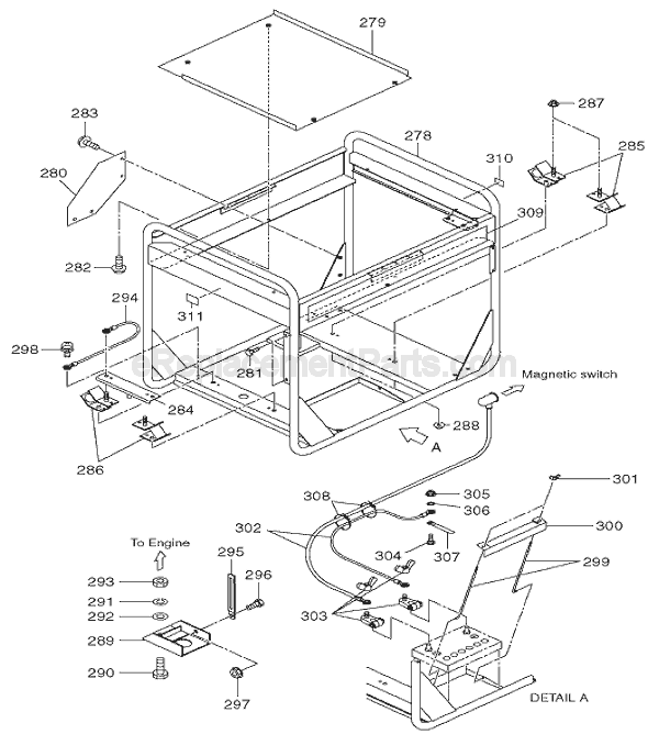 Makita G12010R Electric Start 12000W Generator Page K Diagram