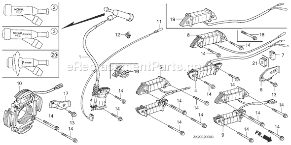 Honda GX240K1 (Type EDS2/A)(VIN# GC04-4400001-9999999) Small Engine Page M Diagram
