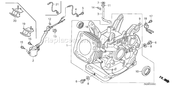 Honda GX240K1 (Type EDS2/A)(VIN# GC04-4400001-9999999) Small Engine Page H Diagram