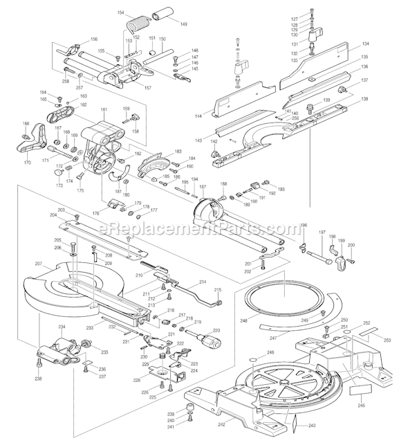 Makita LS1016 Dual Bevel Slide Compound Miter Saw Page B Diagram