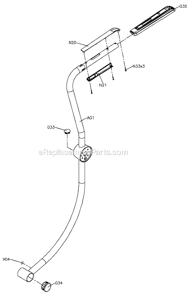 Matrix Fitness A5x (EP308)(2012) Elliptical - Ascent Page G Diagram