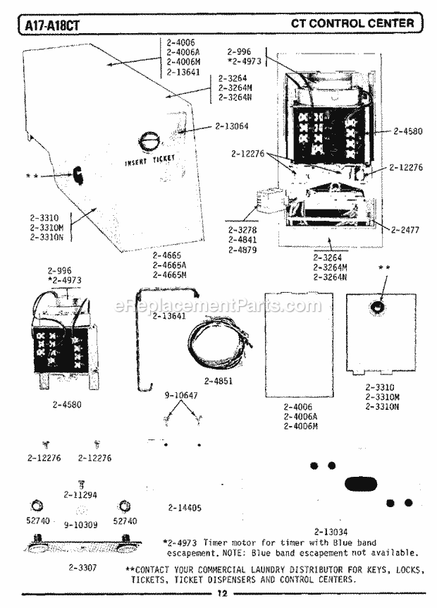 Maytag A17CT Manual, (Washer) Ct Control Center Diagram
