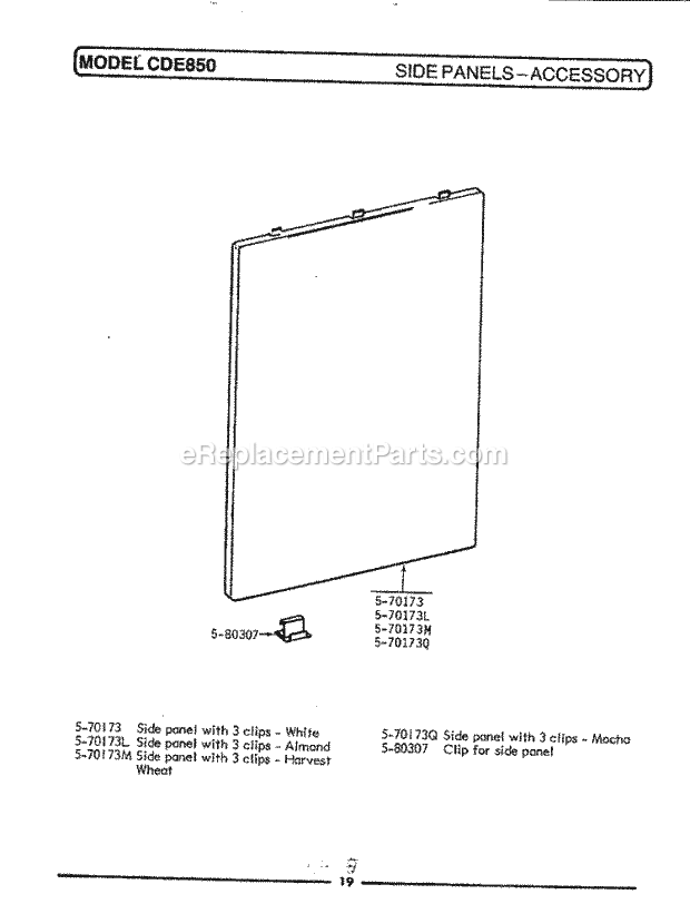 Maytag CDE850 Electric Maytag Cooking Ceramic Cartridge - Accessory Diagram