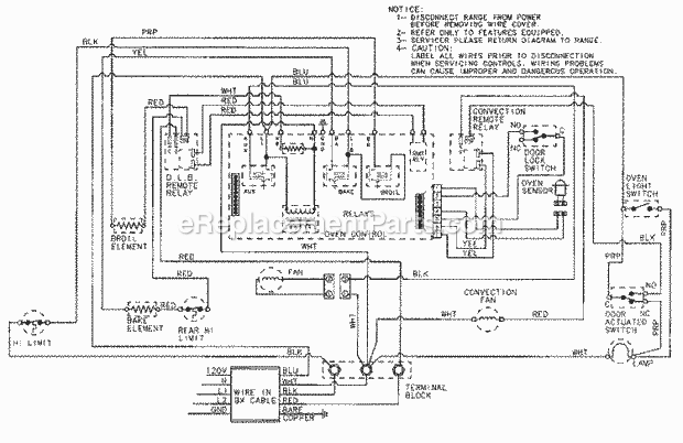 Maytag CWE9030BDB Built-In, Electric Oven Wiring Information Diagram