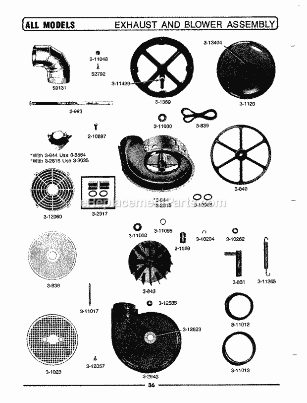 Maytag DE606 Residential Maytag Laundry Exhaust & Blower Assembly Diagram