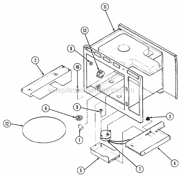 Maytag DM85B Mwave- Cntrtp / Stand Alone Turntable Diagram