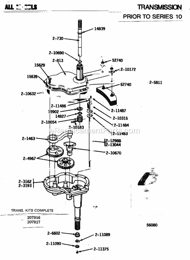 Maytag GA25CS Maytag Laundry (Washer) Transmission (Series 00) Diagram