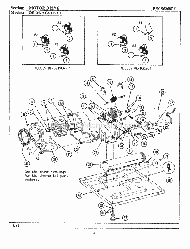 Maytag GDE19CT Manual, (Dryer Ele) Motor Drive Diagram