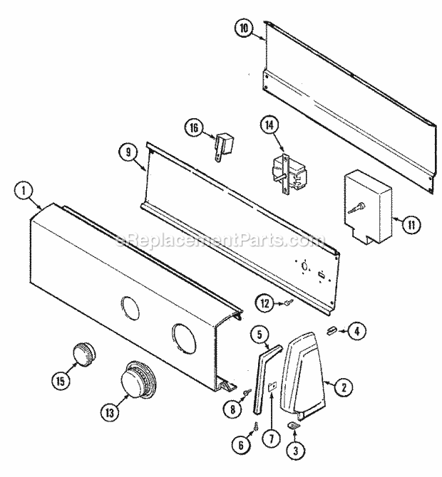 Maytag GDGM253W Residential Brands Laundry Control Panel (Rev. A) Diagram