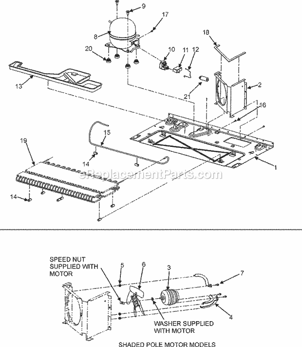 Maytag GS2625GEKB Side-By-Side International Refrigeration Compressor Diagram