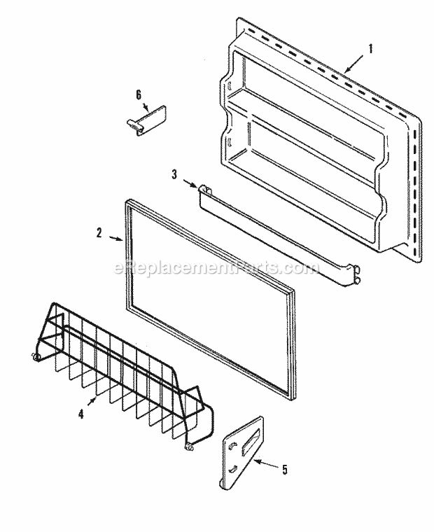 Maytag GT2427PEGW Top Freezer Refrigerator Freezer Inner Door Diagram