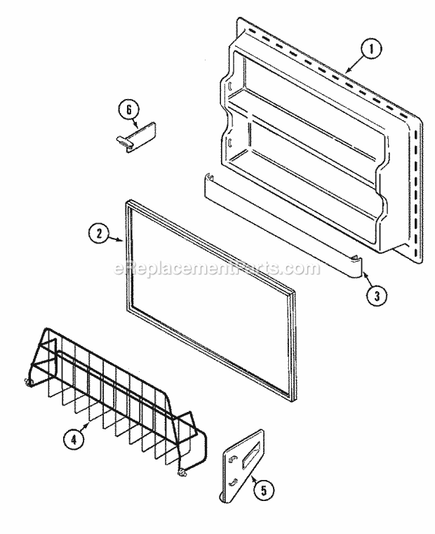 Maytag GT2688PKCW Top Freezer Brands Refrigeration Freezer Inner Door Diagram