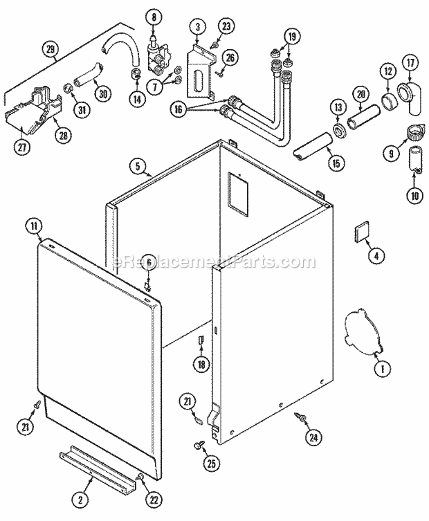 Maytag LAT2914AAL Residential Maytag Laundry Cabinet Diagram