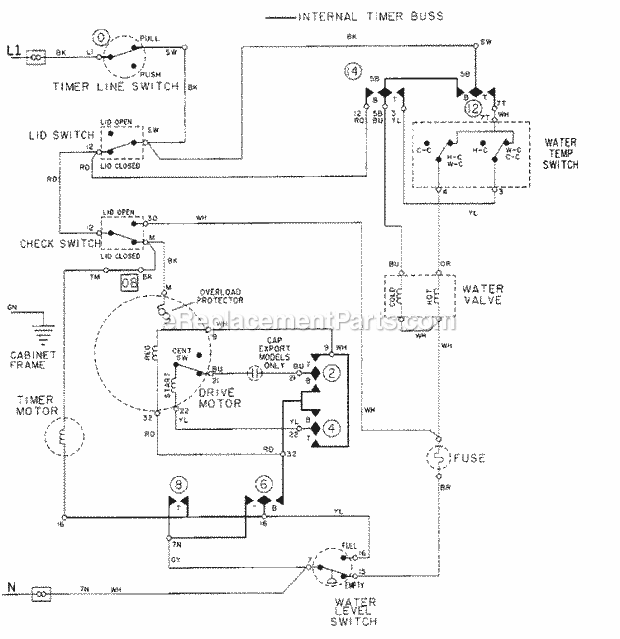 Maytag LAT2916AAE Residential Maytag Laundry Wiring Information Diagram