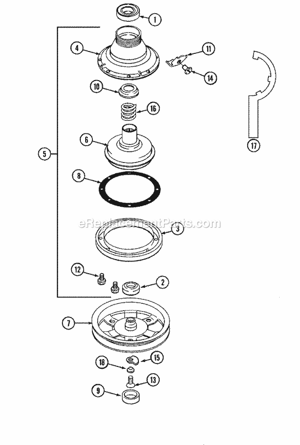 Maytag LAT3500AAQ Residential Maytag Laundry Clutch, Brake & Belts Diagram