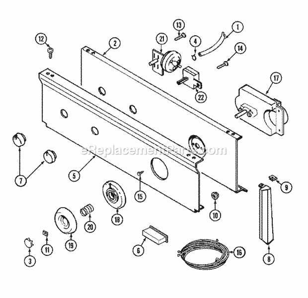 Maytag LAT5005AAE Residential Maytag Laundry Control Panel (Aae) Diagram