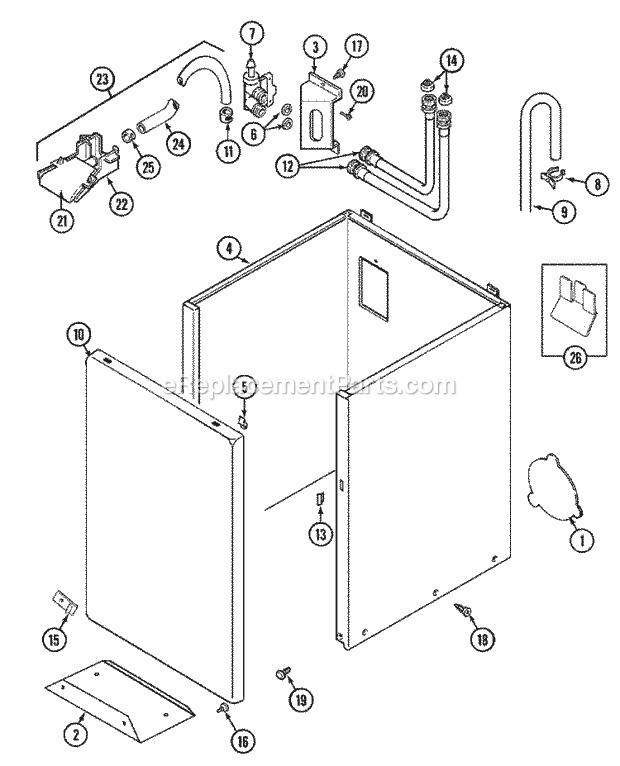 Maytag LAT5916AAM Residential Maytag Laundry Cabinet Diagram