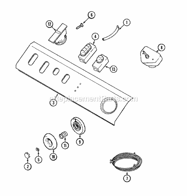 Maytag LAT5916AAM Residential Maytag Laundry Control Panel Diagram