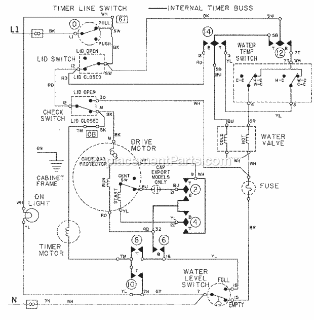 Maytag LAT8004AAE Residential Maytag Laundry Wiring Information Diagram