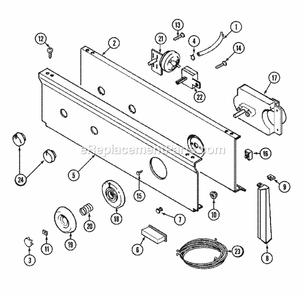 Maytag LAT8005AAM Residential Maytag Laundry Control Panel Diagram