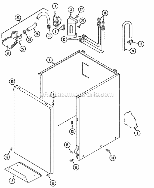 Maytag LAT8106ABE Residential Maytag Laundry Cabinet Diagram